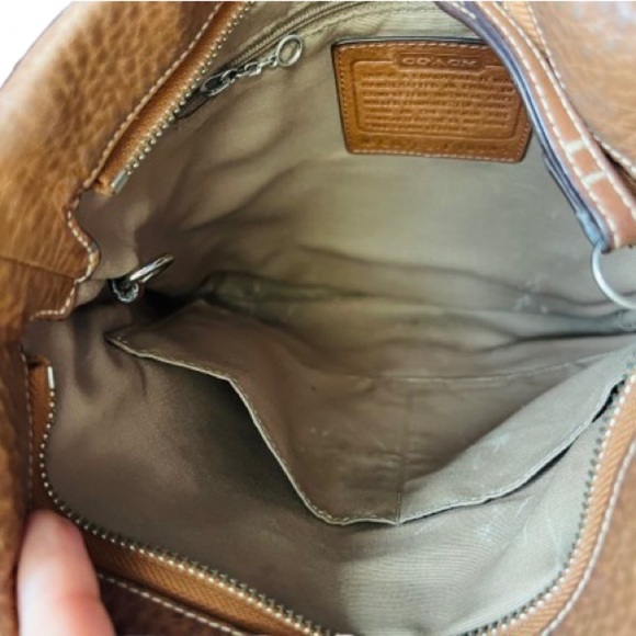 Vintage Y2K Coach Legacy Camel Brown Leather Medium Shoulder Duffle Bag Purse - Picture 7 of 9